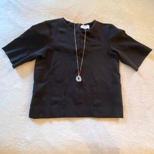 EVERLANE Ponte Two Pocket T-Shirt Top Tee